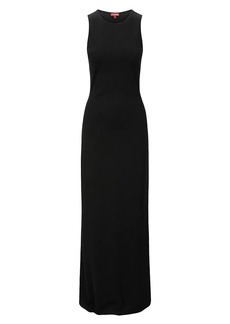 STAUD Bari Sleeveless Jersey Maxi Dress