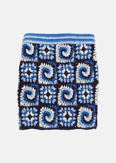 Staud Brazing cotton crochet miniskirt