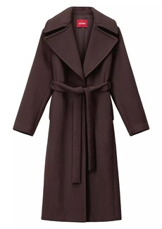 STAUD Carver Wool-Blend Belted Coat