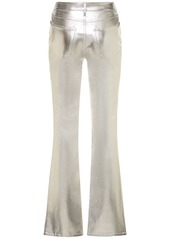STAUD Chisel Faux Leather Straight Pants