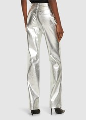 STAUD Chisel Faux Leather Straight Pants