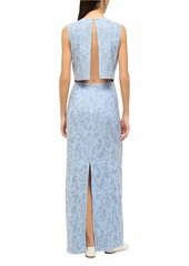 STAUD Como Beaded Column Maxi Dress