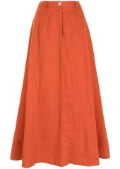 STAUD Cybele A-line long skirt