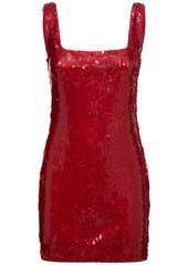 STAUD Eclise Sequined Mini Dress