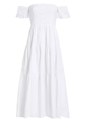 STAUD Elio Puff-Sleeve Prairie Dress
