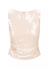 STAUD Eton Sequined Sleeveless Top