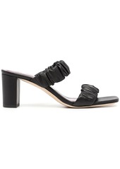 STAUD Frankie ruched leather sandals