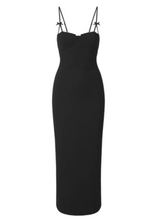 STAUD Georgina Bow Strap Sheath Gown