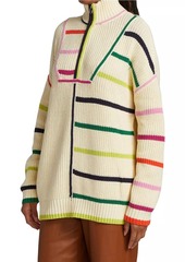 STAUD Hampton Striped Oversized Sweater