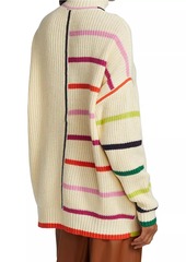 STAUD Hampton Striped Oversized Sweater