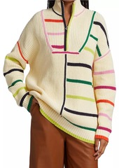 STAUD Hampton Striped Oversized Sweater