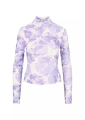 STAUD Helvin Floral Turtleneck