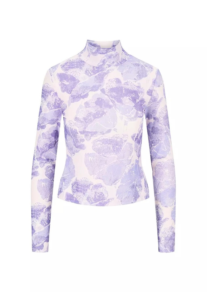 STAUD Helvin Floral Turtleneck