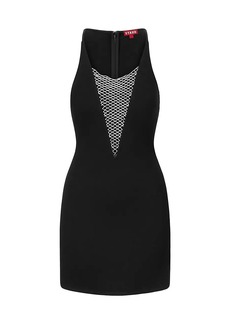 STAUD Juliette Plunging Beaded Minidress