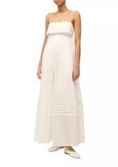 STAUD Kristina Pintuck Sleeveless Midi-Dress