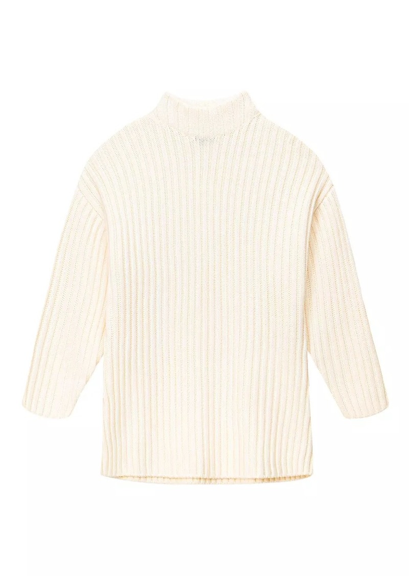 STAUD Linear Rib-Knit Sweaterdress