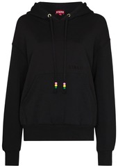 STAUD logo-embroidered cotton hoodie
