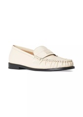 STAUD Loulou Leather Penny Loafers