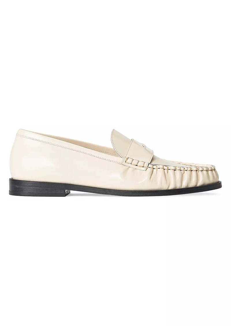 STAUD Loulou Leather Penny Loafers