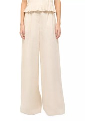 STAUD Luisa Linen Wide-Leg Trousers