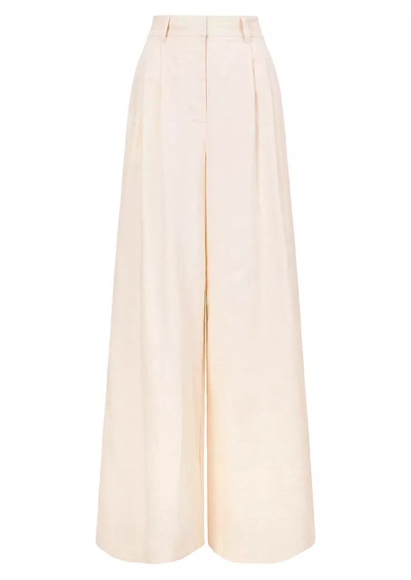 STAUD Luisa Linen Wide-Leg Trousers