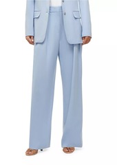 STAUD Luisa Pleated Wide-Leg Pants