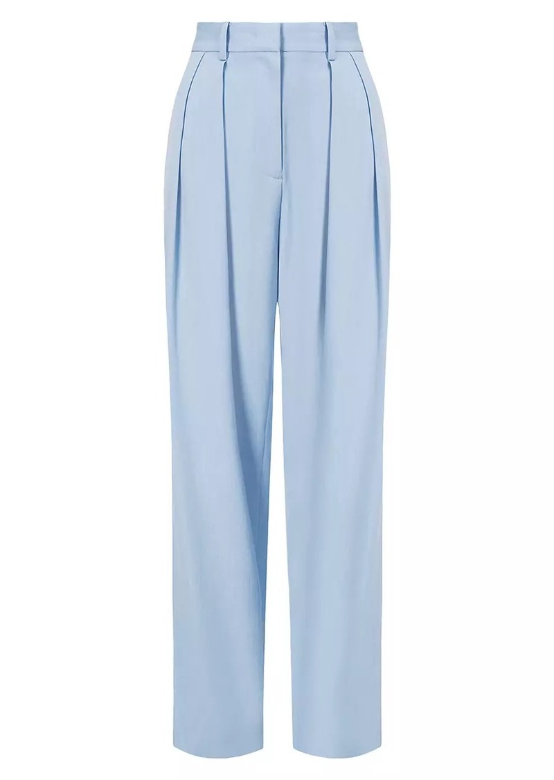 STAUD Luisa Pleated Wide-Leg Pants