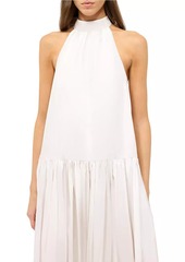 STAUD Marlowe Poplin Halter Maxi Dress