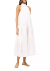 STAUD Marlowe Poplin Halter Maxi Dress