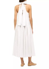 STAUD Marlowe Poplin Halter Maxi Dress