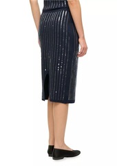 STAUD Mimi Sequined Midi-Skirt