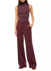 STAUD Prince Mid-Rise Straight-leg Pants