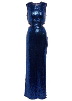 Staud Sequined cutout maxi dress