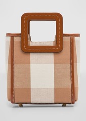 STAUD Shirley Mini Plaid Top-Handle Bag