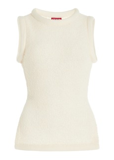 STAUD - Aerin Sleeveless Merino Wool Top - Ivory - L - Moda Operandi