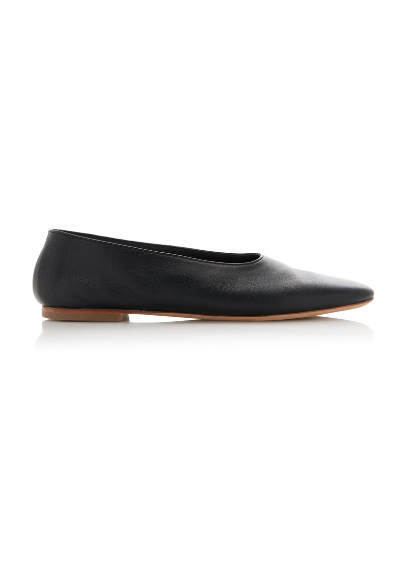 STAUD - Alba Leather Ballet Flats - Black - IT 38 - Moda Operandi