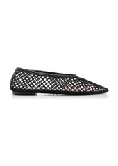 STAUD - Alba Netted Ballet Flats - Brown - IT 39.5 - Moda Operandi