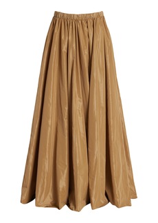 STAUD - Bellagio Taffeta Maxi Skirt - Brown - L - Moda Operandi
