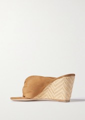 Staud - Dahlia suede espadrille wedge sandals - Brown - EU 35