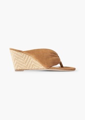 Staud - Dahlia suede espadrille wedge sandals - Brown - EU 35