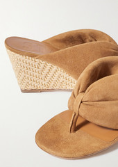 Staud - Dahlia suede espadrille wedge sandals - Brown - EU 35