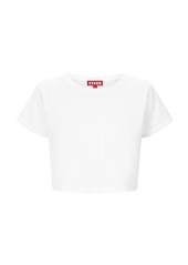 STAUD - Dean Cropped Cotton T-Shirt - White - L - Moda Operandi