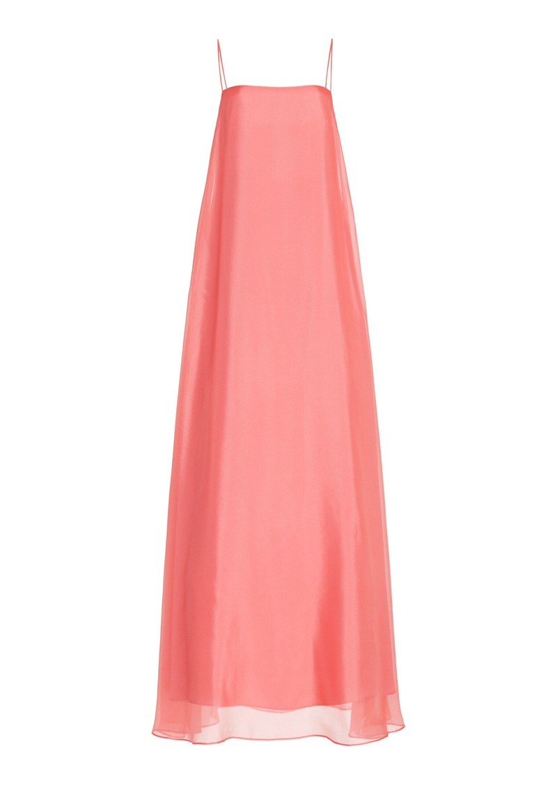 STAUD - Delfina Satin Maxi Dress - Pink - XS - Moda Operandi