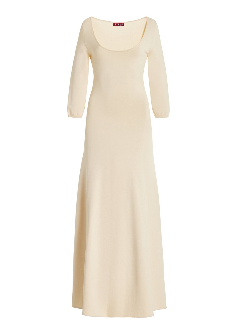 STAUD - Douvres Knit Midi Dress - White - M - Moda Operandi