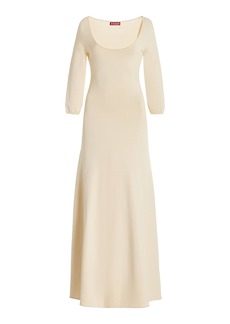 STAUD - Douvres Knit Midi Dress - White - XS - Moda Operandi