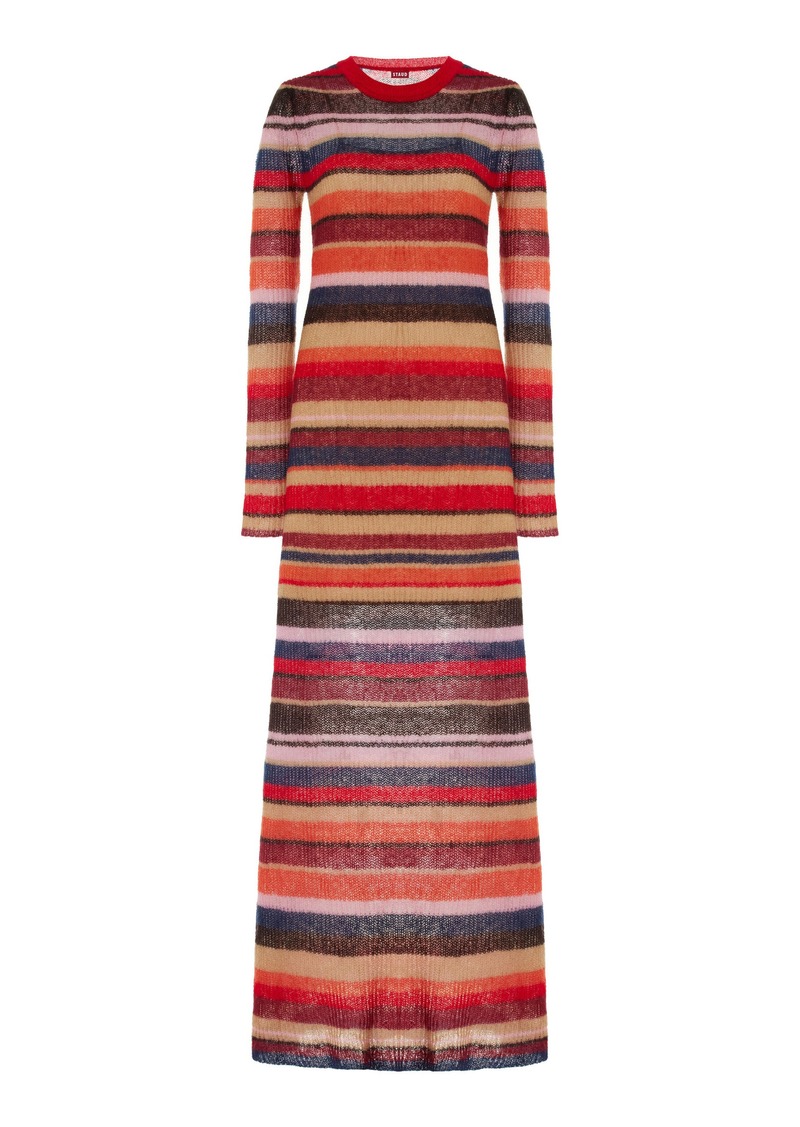 STAUD - Eiza Striped Knit Maxi Dress - Stripe - XS - Moda Operandi