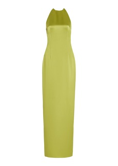 STAUD - Janet Satin Maxi Dress - Green - US 12 - Moda Operandi