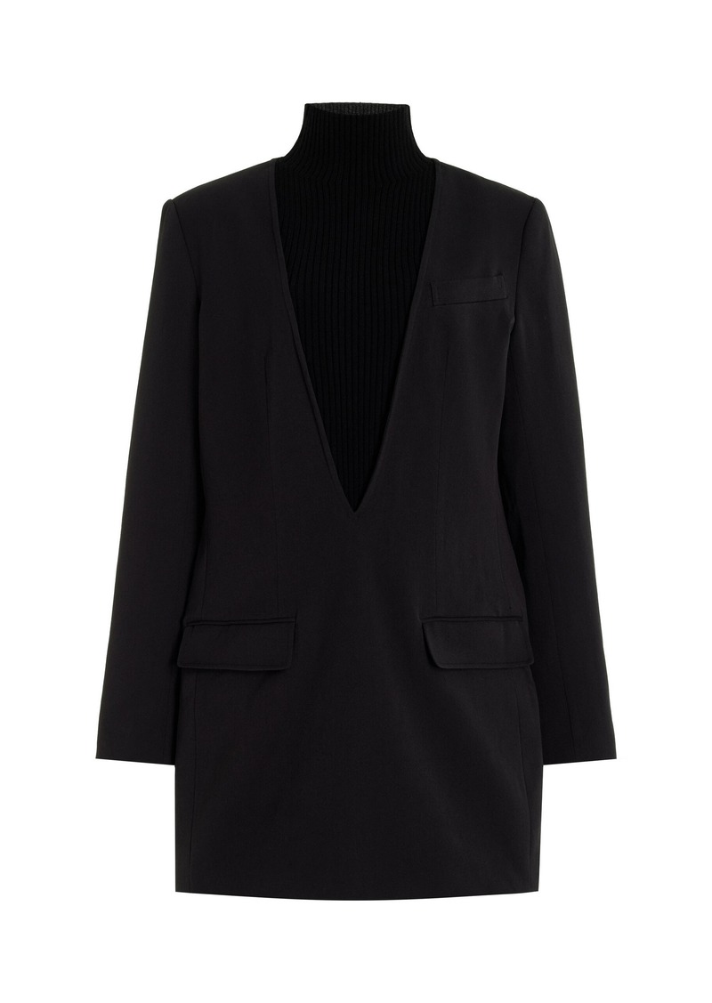 STAUD - Mott Suiting Mini Dress - Black - XS - Moda Operandi