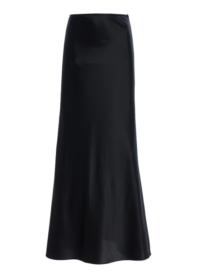 STAUD - Odin Silk Maxi Slip Skirt - Black - US 0 - Moda Operandi