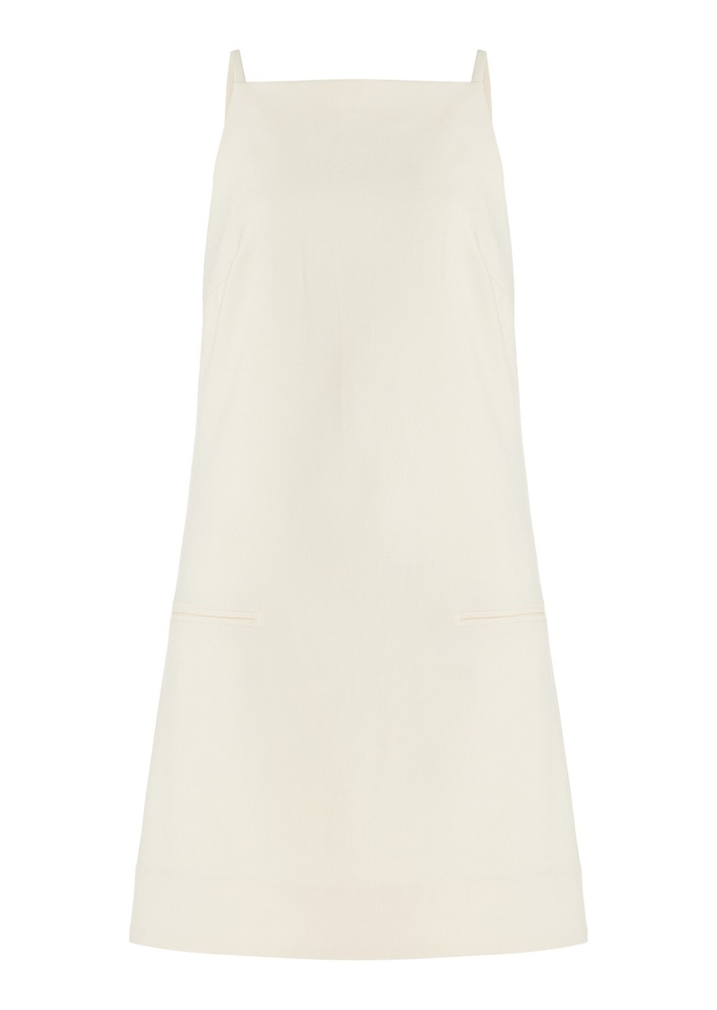 STAUD - Rhythm Crepe Mini Dress - Neutral - S - Moda Operandi